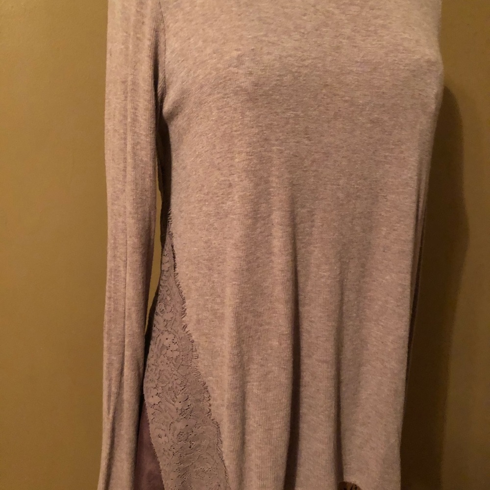 Anthropologie Bordeaux Long Sleeve Top - Picture 2 of 5